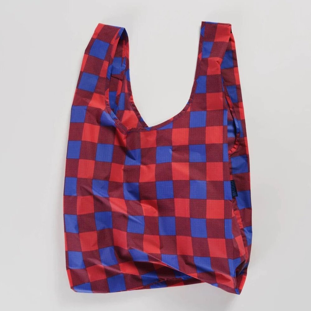 NWT Standard Baggu - Blue Red Buffalo Check